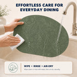 Sage | Sage placemat rinse and air-dry care guide