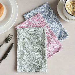Printed Square Classic Reusable 100% Cotton Napkins & Accessories Premium Quality Fabric for Home Restaurants Weddings & Events