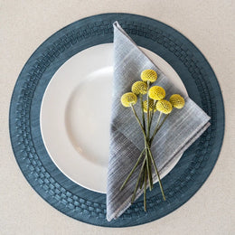 Mode Living's Nolita Modern Eco-Friendly Reusable Square Cloth Napkins Set of 4 (20x20in) Machine Washable Durable for Home Use