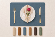 Slate Blue | Lace Floral Texture PVC Placemats color overview with Slate Blue featured