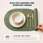 Sage | Sage placemat raised anti-slip double-layer backing